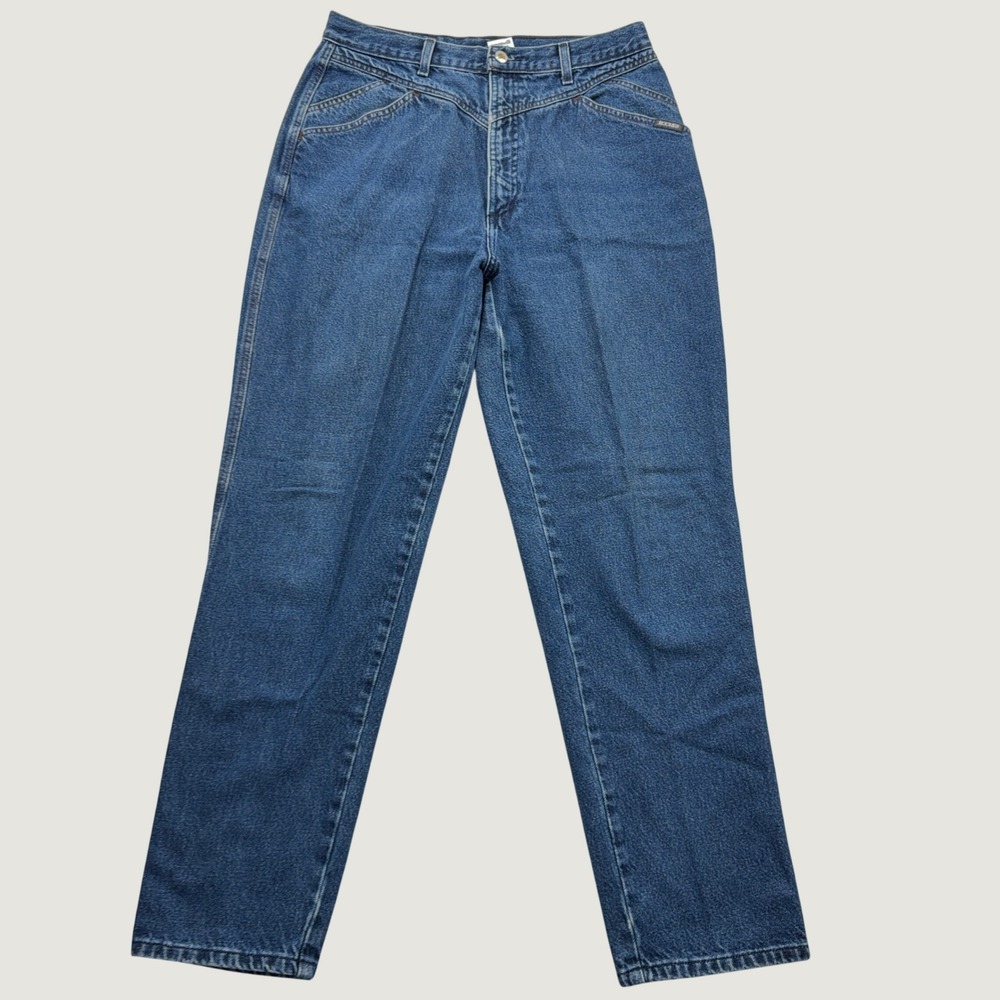 Y2K Rockies Jeans High Rise Western Yoke Straight Leg Denim Blue Women 17/18